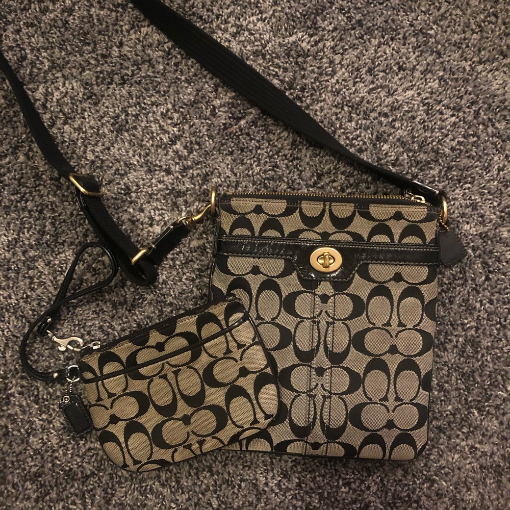 coach bag and wristlet